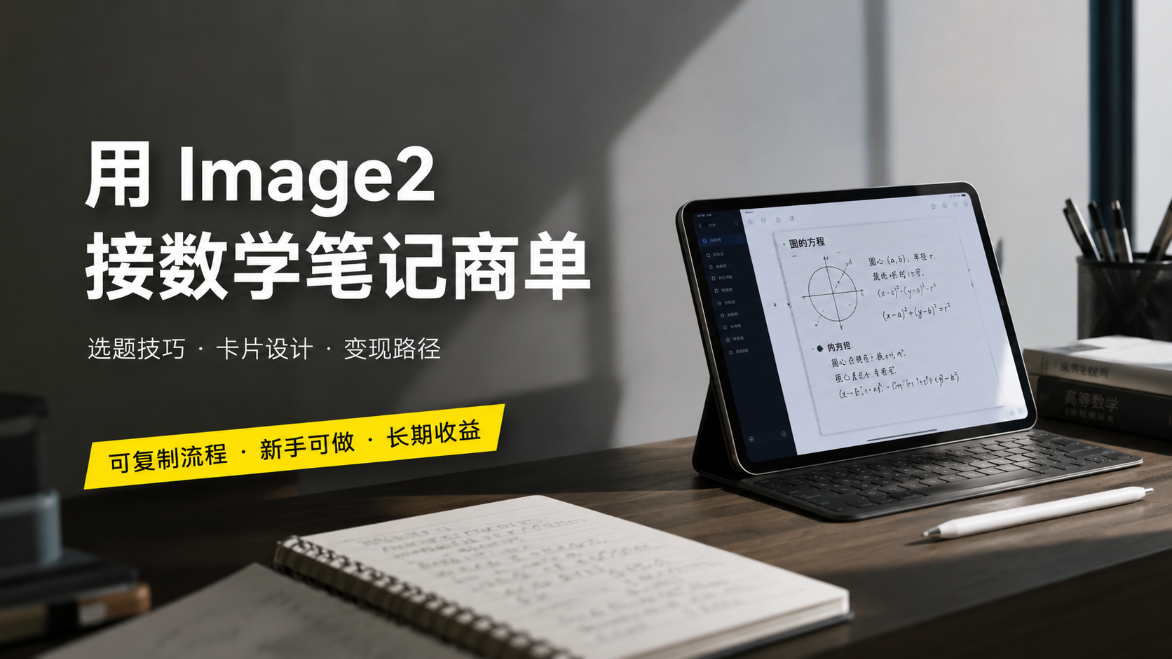 如何用 Image2 承接小红书数学笔记卡片商单?-知术前沿